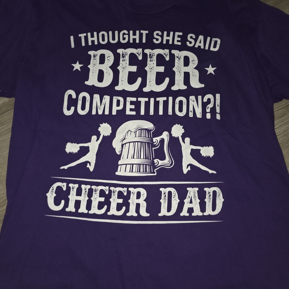 Purple Cheer Dad Graphic T-Shirt